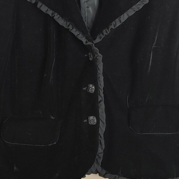 Whimsigoth Velvet Blazer Dark Academia Jacket Vintage hi Studio Johnathan Martin - Picture 9 of 10